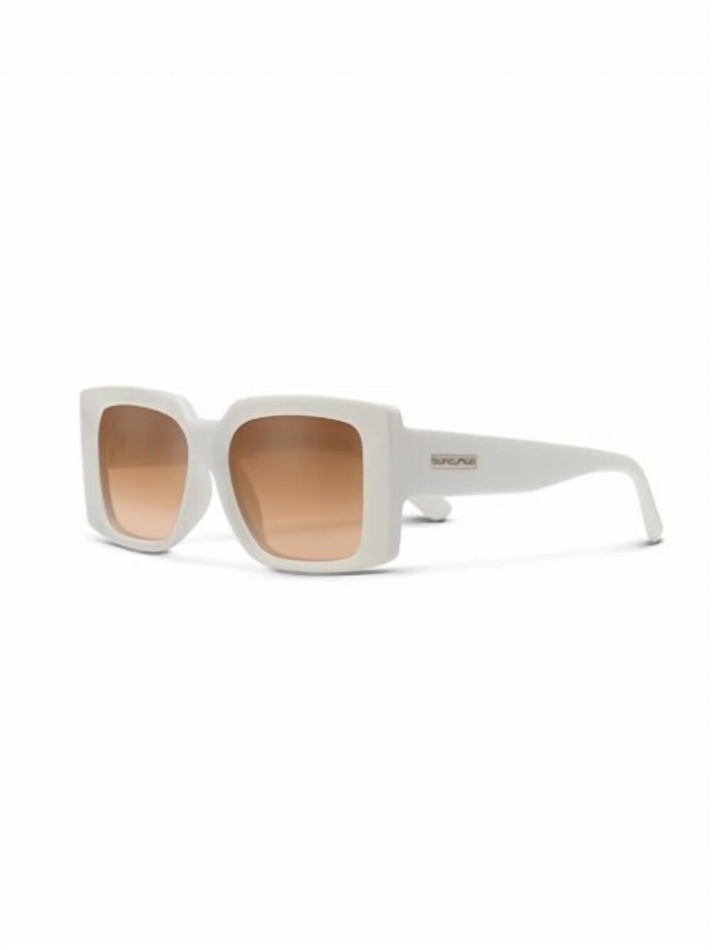 NEW SUNCLOUD women's astoria sunglasses in ivory polarized brown gradient